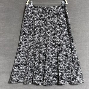 Jones Wear Skirt 14 Gray Floral Chiffon Flowy Career Classic Casual Midi Office